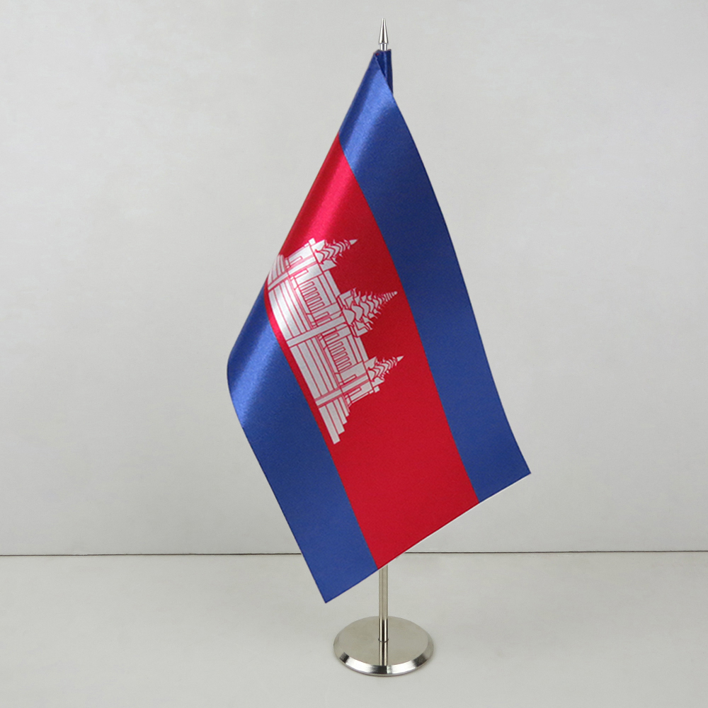 Флажок Камбоджи на металической подставке Флажок Камбоджи на металической подставке